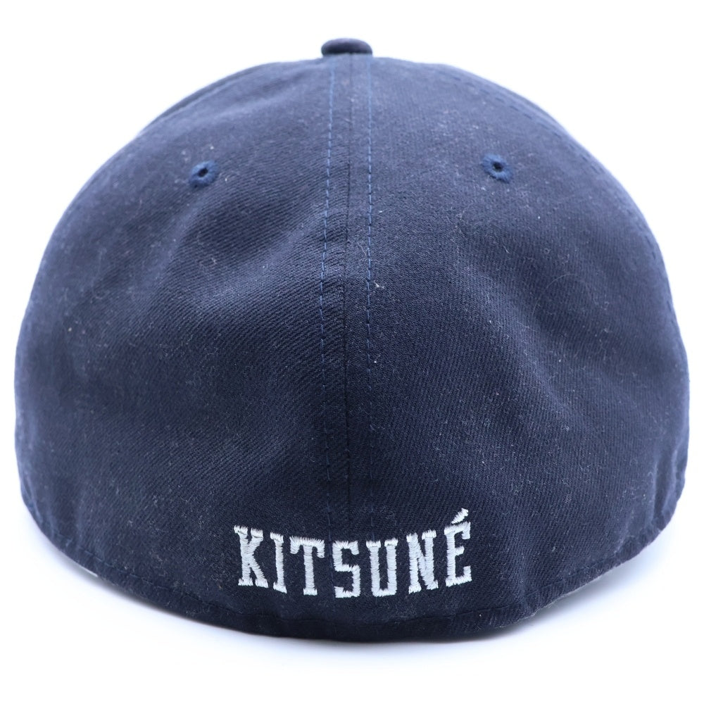 MAISON KITSUNE(メゾンキツネ) ×NEW ERA 59FIFTY Parisien刺繍 ベースボールキャップ ネイビー/レッド