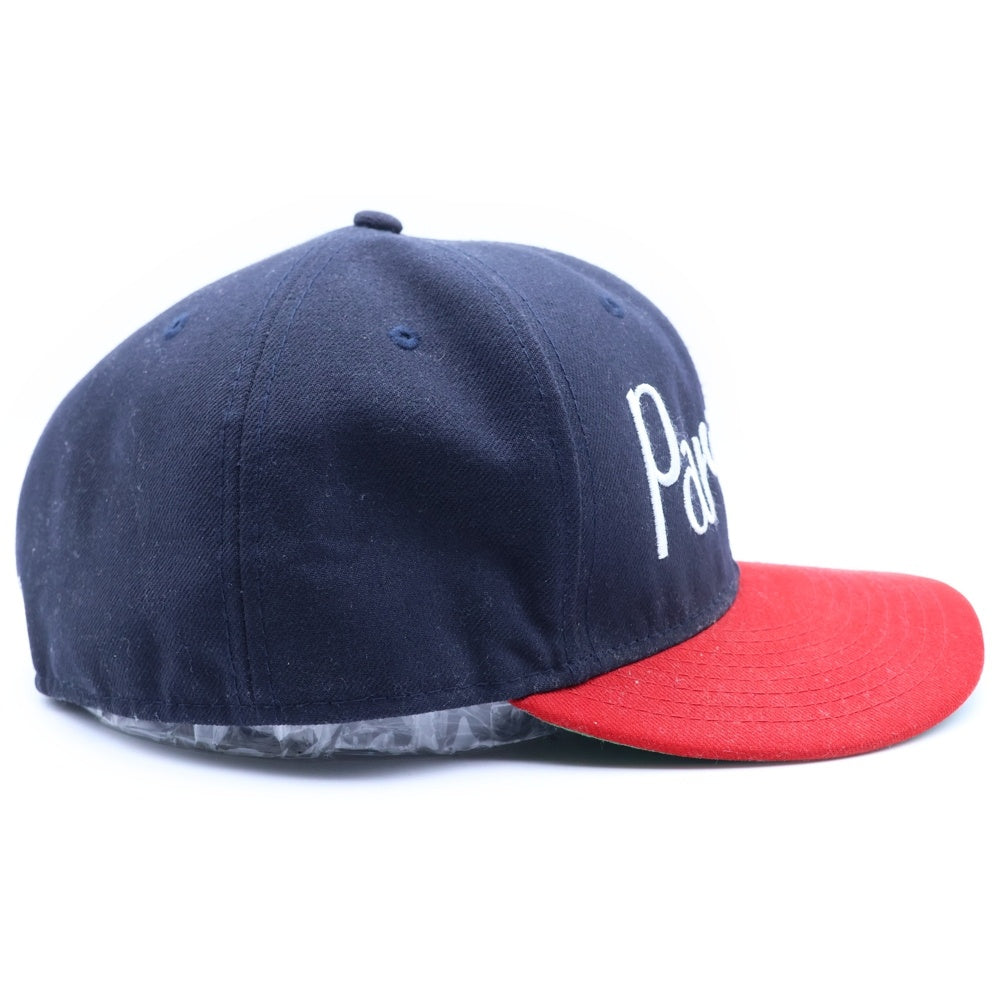 MAISON KITSUNE(メゾンキツネ) ×NEW ERA 59FIFTY Parisien刺繍 ベースボールキャップ ネイビー/レッド
