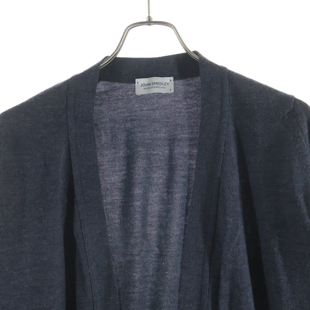 JOHN SMEDLEY(ジョンスメドレー) ウール ボタンレス カーディガン セーター グレー