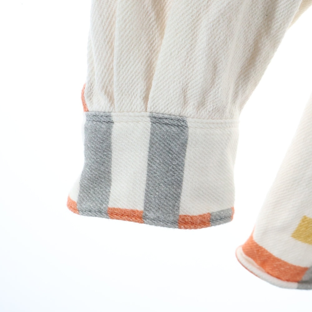 KURO(クロ) K-LINE Bauhaus Shirt バウハウス ストライプデザイン 長袖シャツ ホワイト 963051