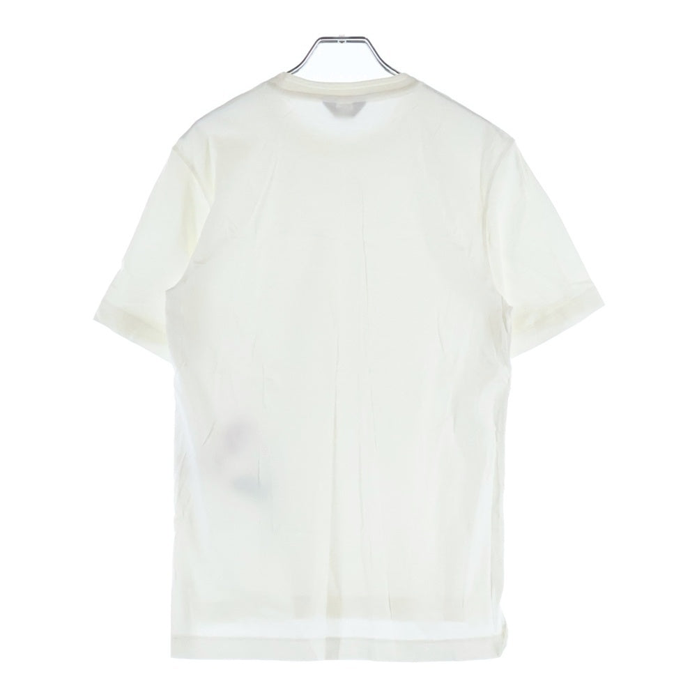 Paul Smith(ポールスミス) フラワーエンブロイダリーデザイン クルーネック カットソー 半袖Tシャツ ホワイト