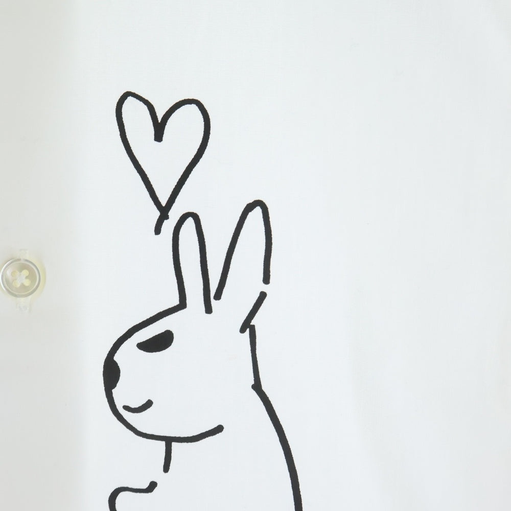 Paul Smith(ポールスミス) Drawn by Paul PRINT SHIRT 落書き フロントプリント 長袖シャツ ホワイト PA-CR-59664
