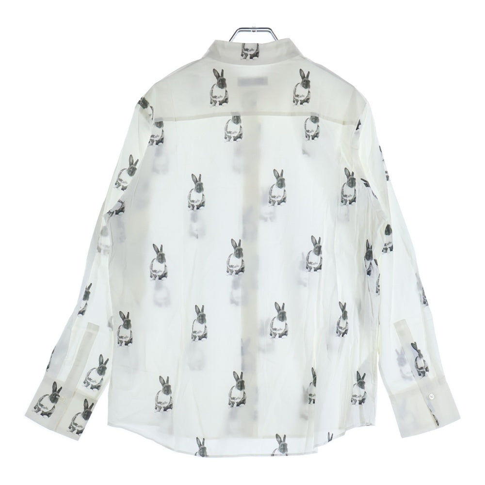 Paul Smith(ポールスミス) ウサギ総柄プリント コットン長袖シャツ ホワイト