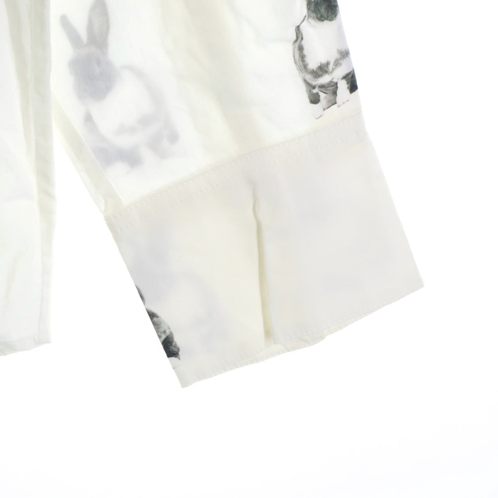 Paul Smith(ポールスミス) ウサギ総柄プリント コットン長袖シャツ ホワイト