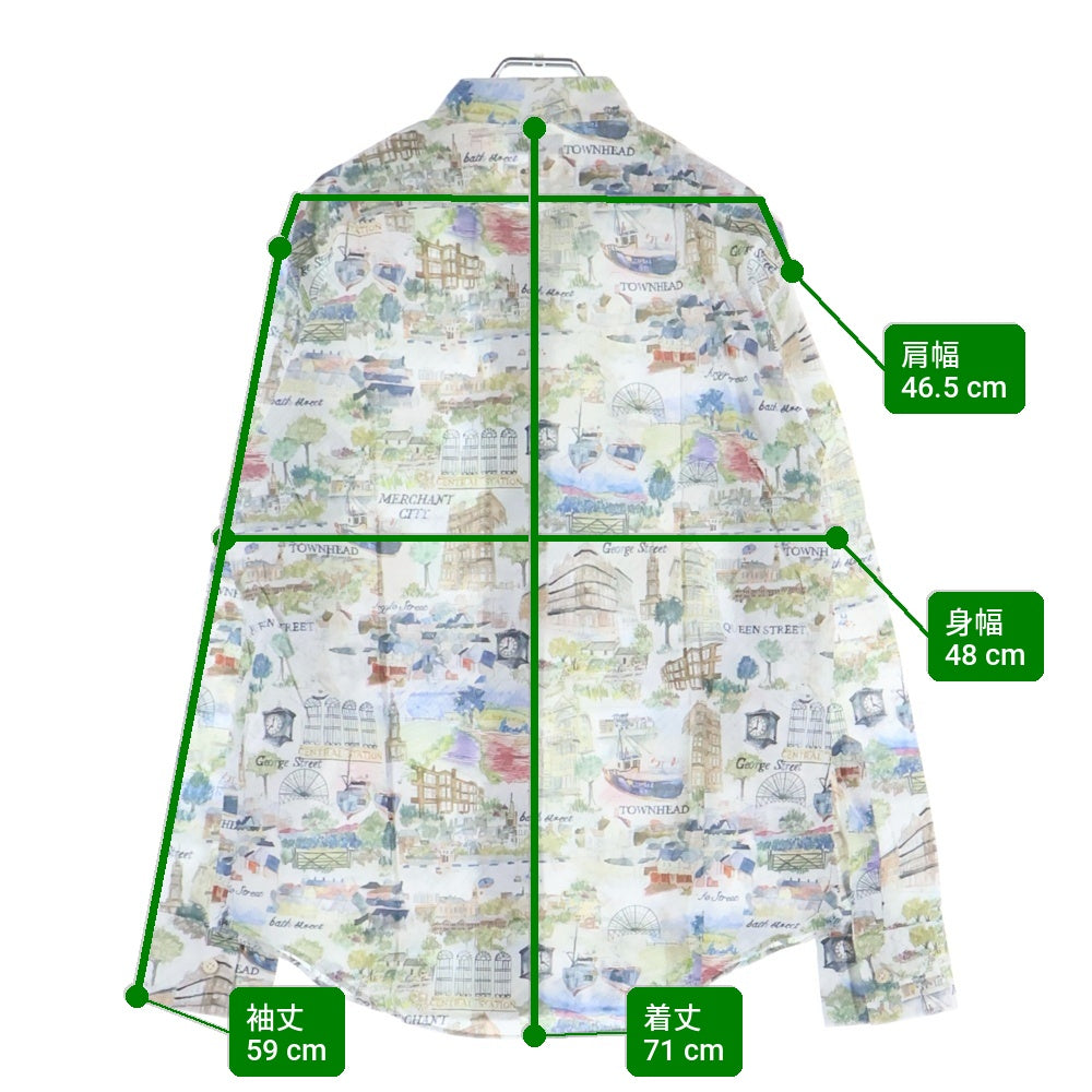Paul Smith(ポールスミス) 風景画 総柄プリント コットン 長袖シャツ マルチカラー