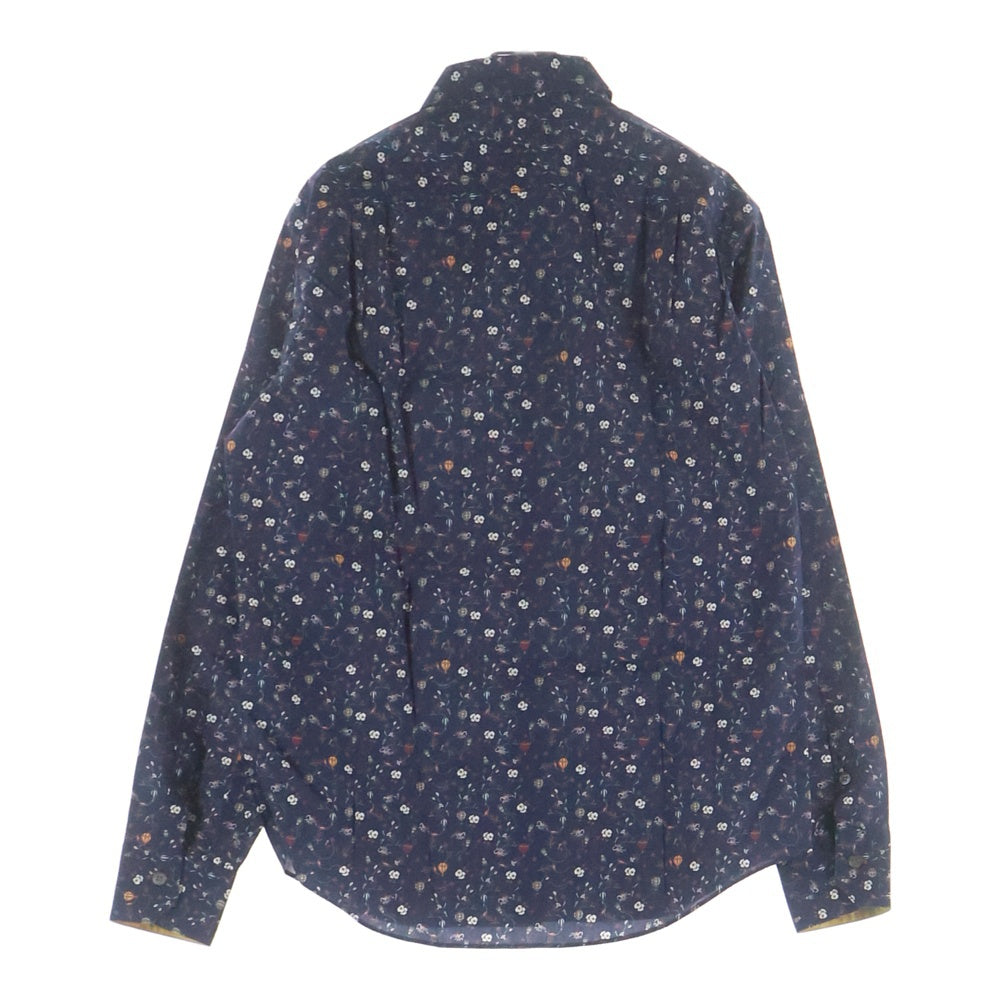 Paul Smith(ポールスミス) 花総柄 コットン 長袖シャツ ブラック