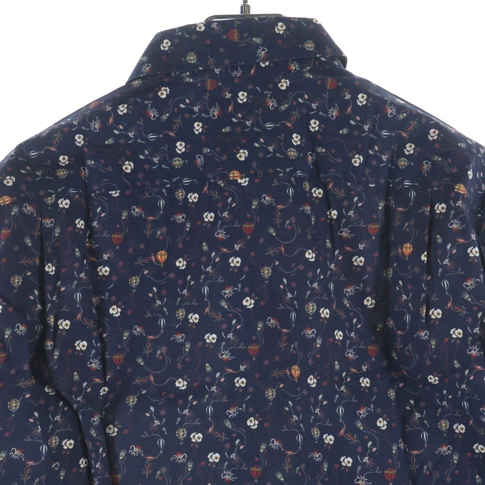 Paul Smith(ポールスミス) 花総柄 コットン 長袖シャツ ブラック