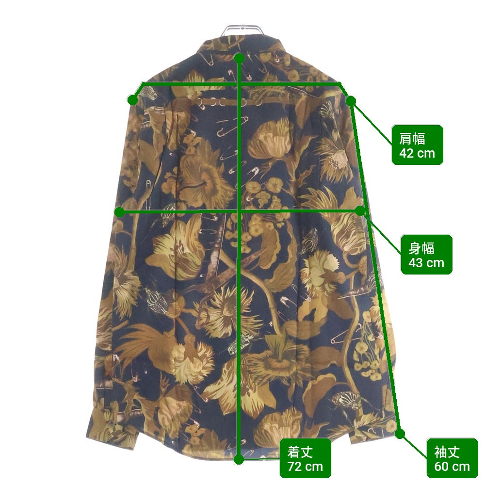 Paul Smith(ポールスミス) BEETLE BOTANICAL L/S SHIRT ビートルボタニカル 長袖シャツ ブラウン PF-WR-49973