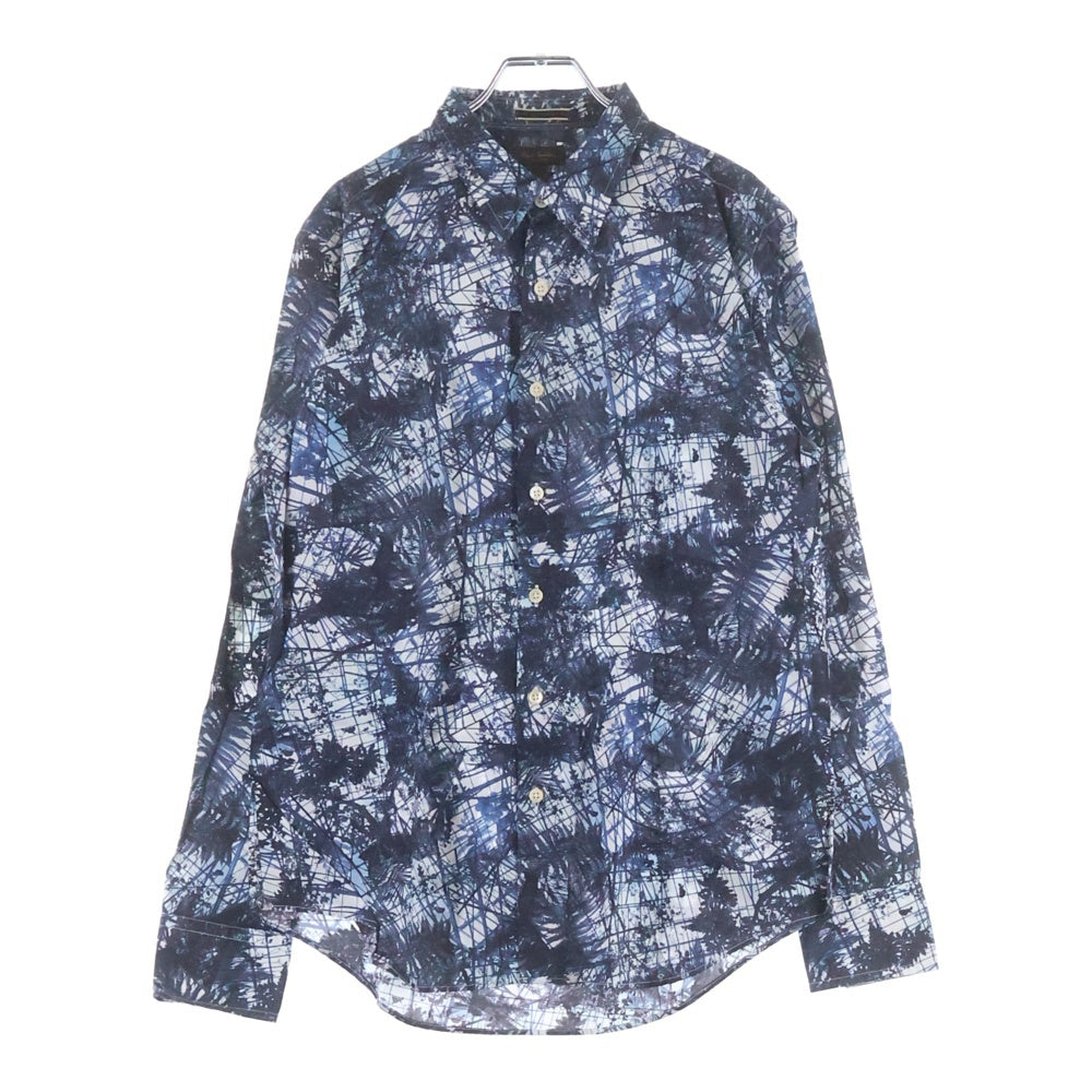 Paul Smith(ポールスミス) 幾何学模様 総柄 コットン 長袖シャツ ネイビー