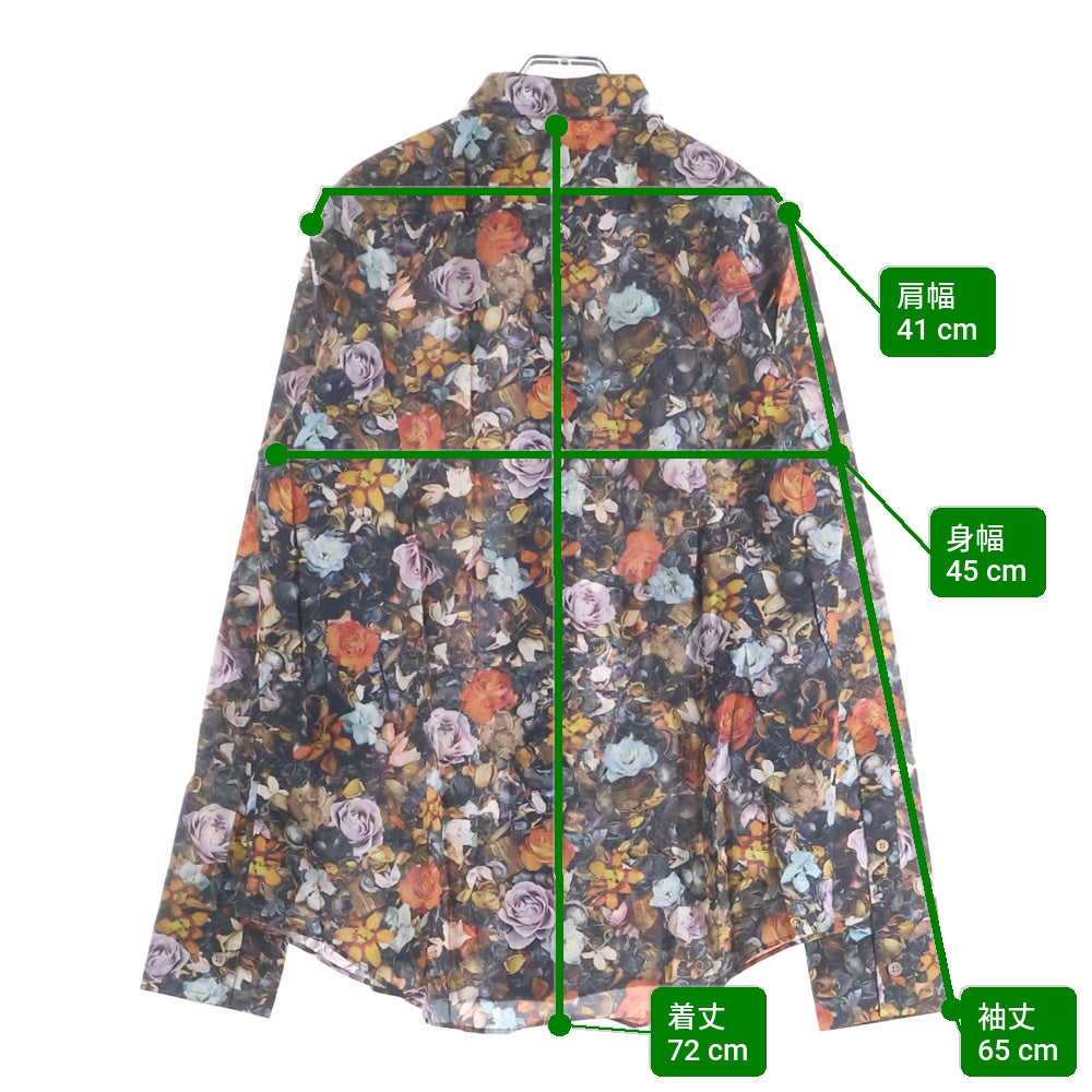 Paul Smith(ポールスミス) 花総柄 コットン 長袖ドレスシャツ マルチカラー