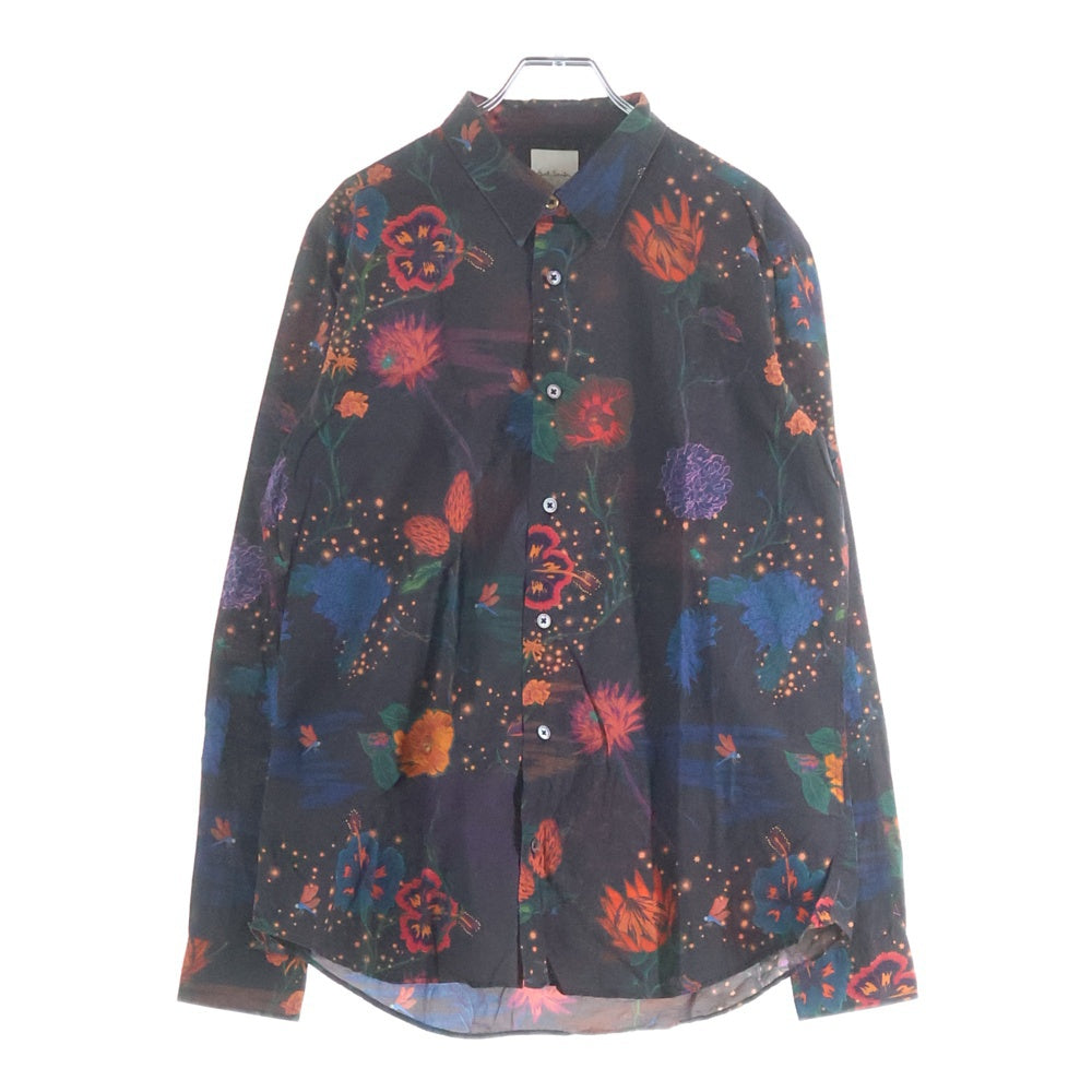 Paul Smith(ポールスミス) ウィンターフローラル総柄 長袖シャツ ブラック 222316