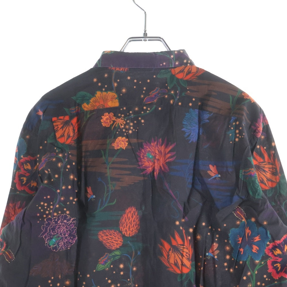 Paul Smith(ポールスミス) ウィンターフローラル総柄 長袖シャツ ブラック 222316
