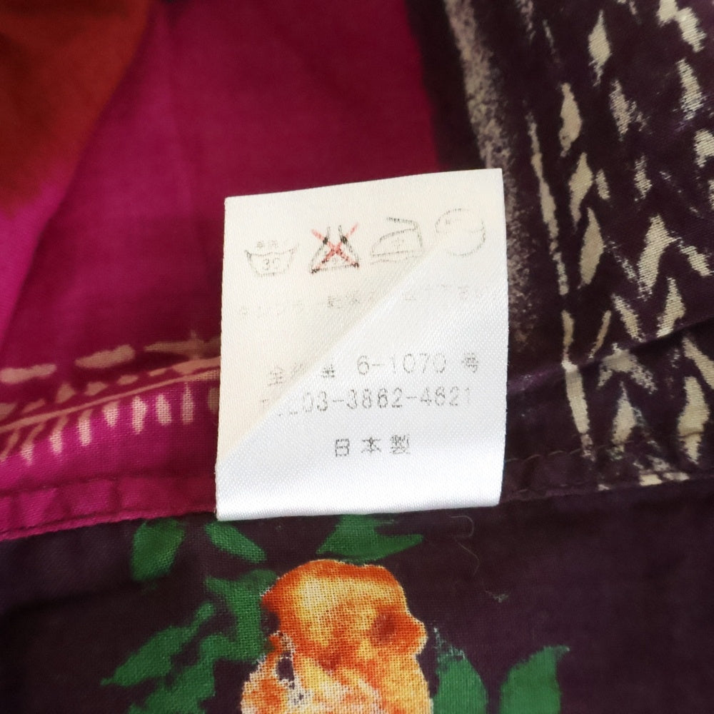 Paul Smith(ポールスミス) ブロックパターン 花柄 長袖シャツ ピンク