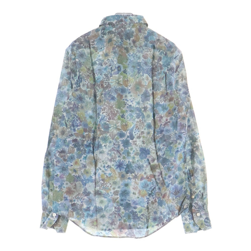 Paul Smith(ポールスミス) ボタニカルガーデン 花総柄 コットン 長袖シャツ ブルー