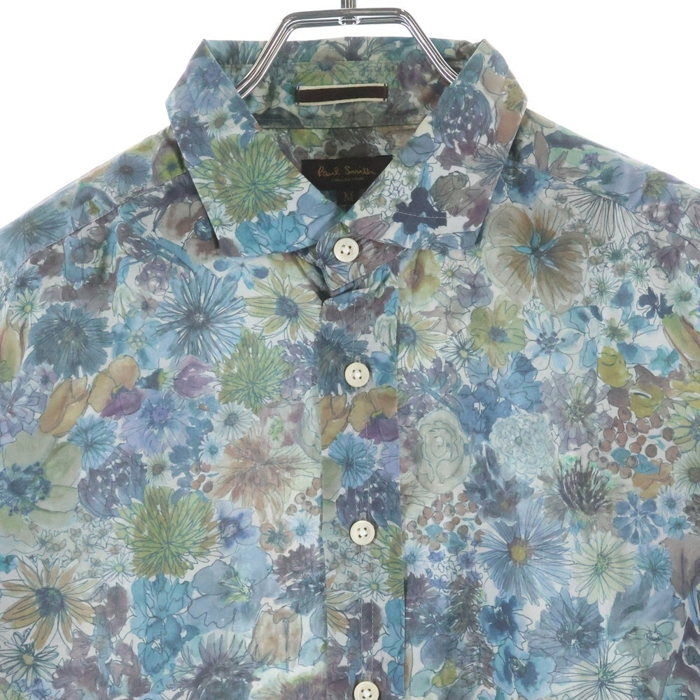 Paul Smith(ポールスミス) ボタニカルガーデン 花総柄 コットン 長袖シャツ ブルー