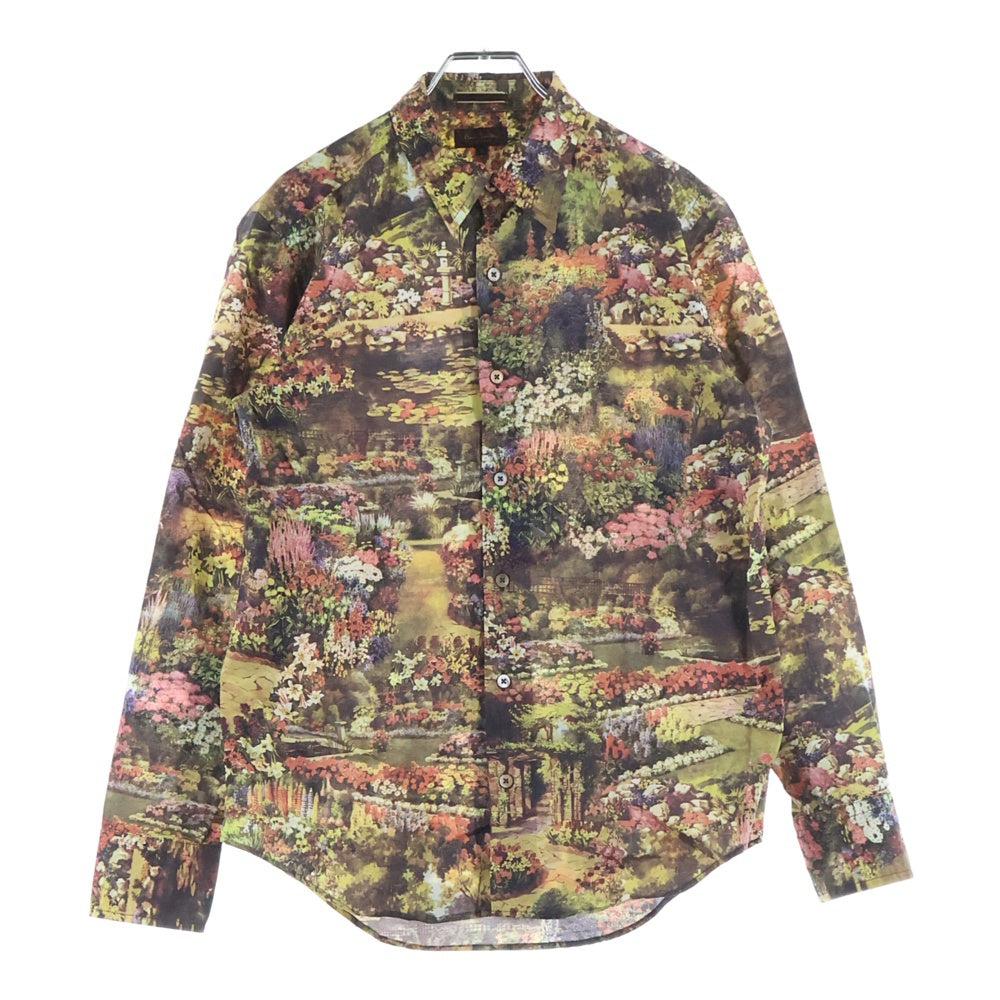 Paul Smith(ポールスミス) 庭園総柄 コットン 長袖シャツ イエロー