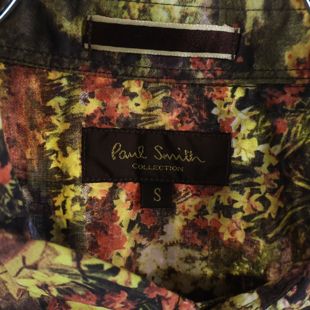 Paul Smith(ポールスミス) 庭園総柄 コットン 長袖シャツ イエロー