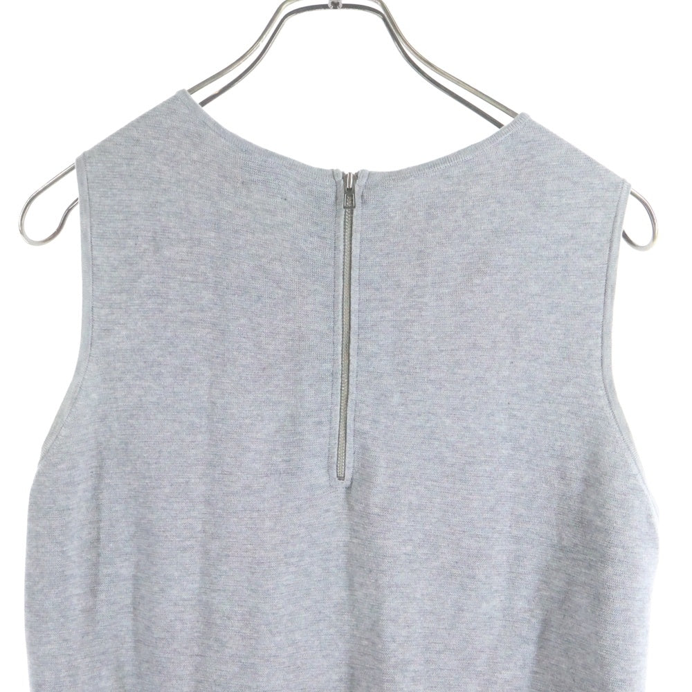 Paul Smith(ポールスミス) フローラルデザイン バックジップ ノースリーブ ニットワンピース レディース グレー