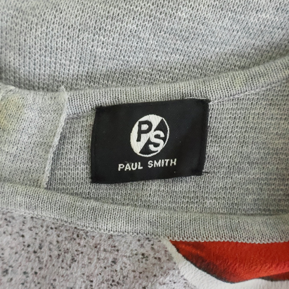 Paul Smith(ポールスミス) フローラルデザイン バックジップ ノースリーブ ニットワンピース レディース グレー