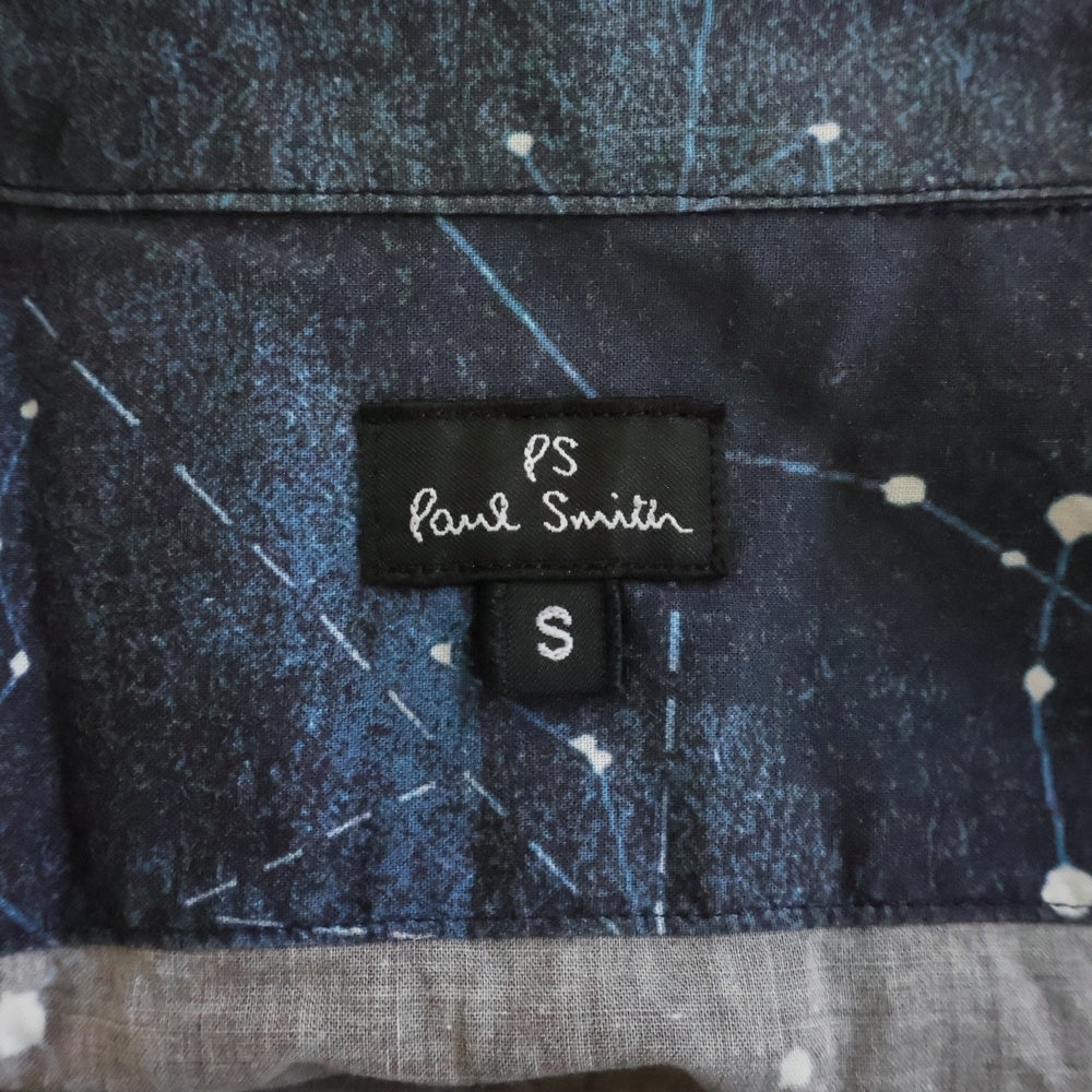 Paul Smith(ポールスミス) レギュラーカラー 星座デザイン 長袖シャツ ブラック