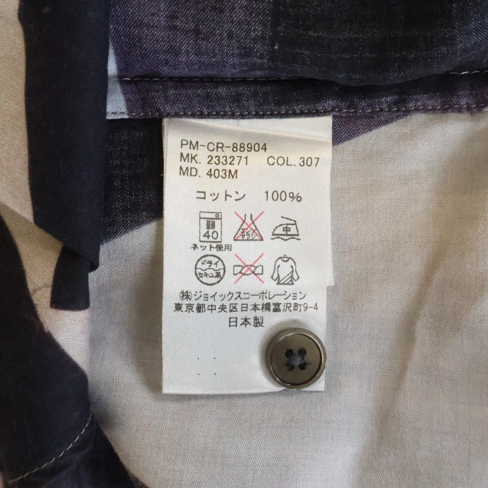 Paul Smith(ポールスミス) 13AW トライアングルデザイン 総柄 長袖シャツ ホワイト レディース