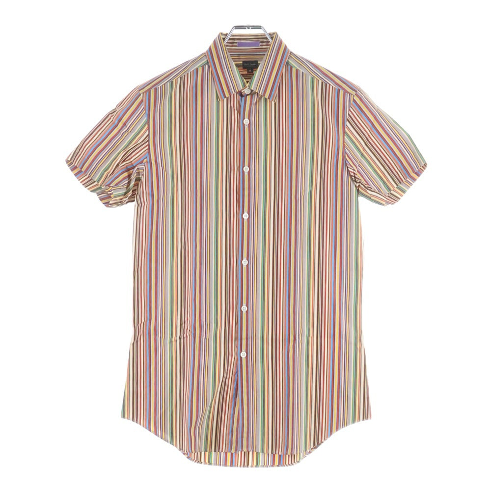 Paul Smith(ポールスミス) マルチストライプデザイン レギュラーカラー 半袖シャツ マルチカラー