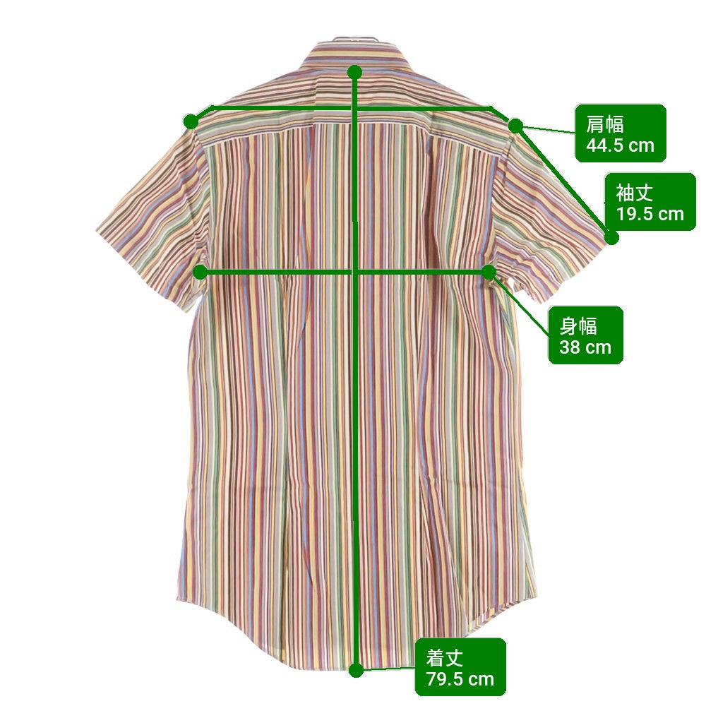 Paul Smith(ポールスミス) マルチストライプデザイン レギュラーカラー 半袖シャツ マルチカラー