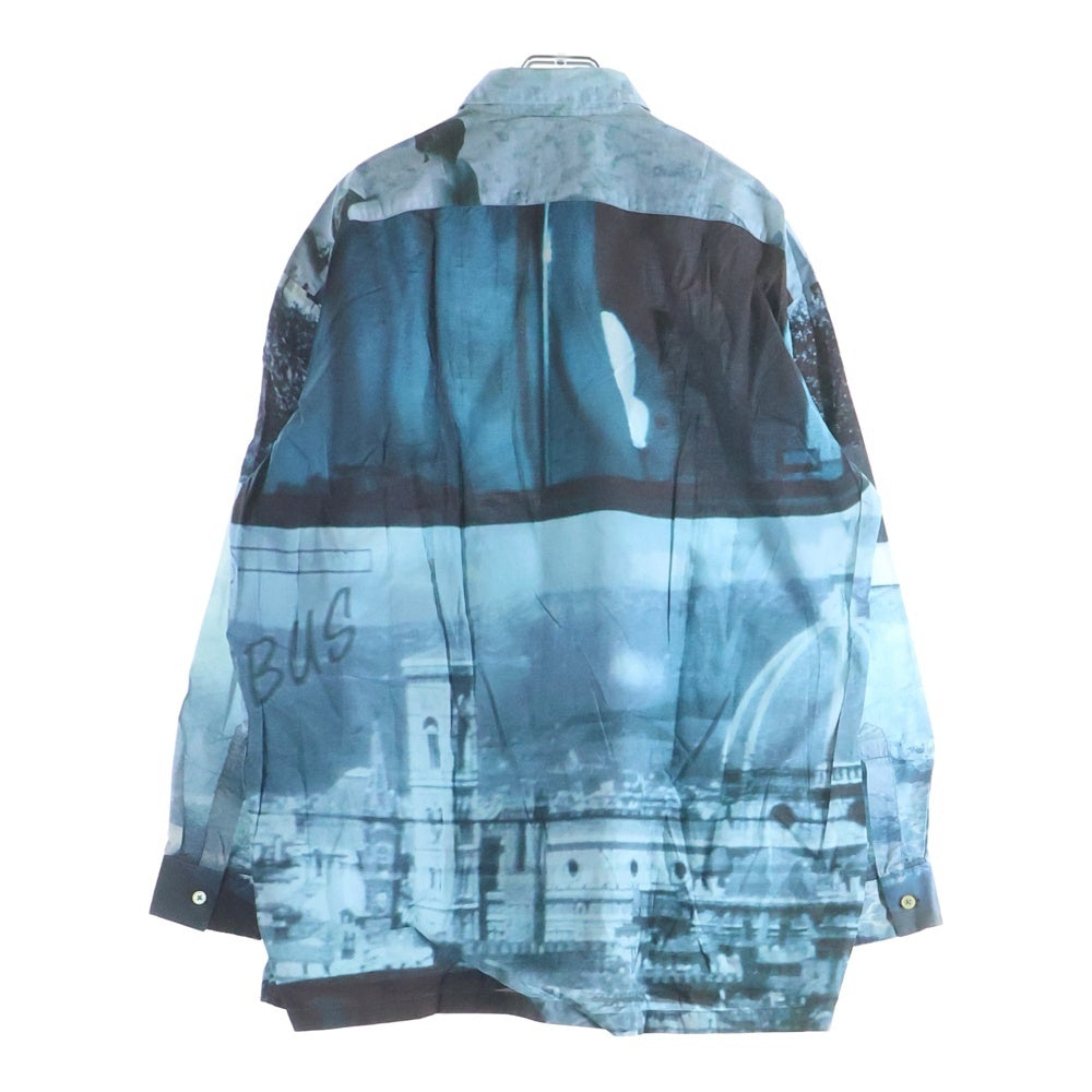 Paul Smith(ポールスミス) フォト総柄 コットン レギュラーカラー 長袖シャツ ブルー PF-CR-39163