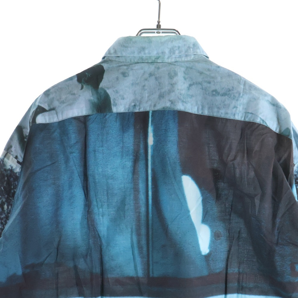 Paul Smith(ポールスミス) フォト総柄 コットン レギュラーカラー 長袖シャツ ブルー PF-CR-39163