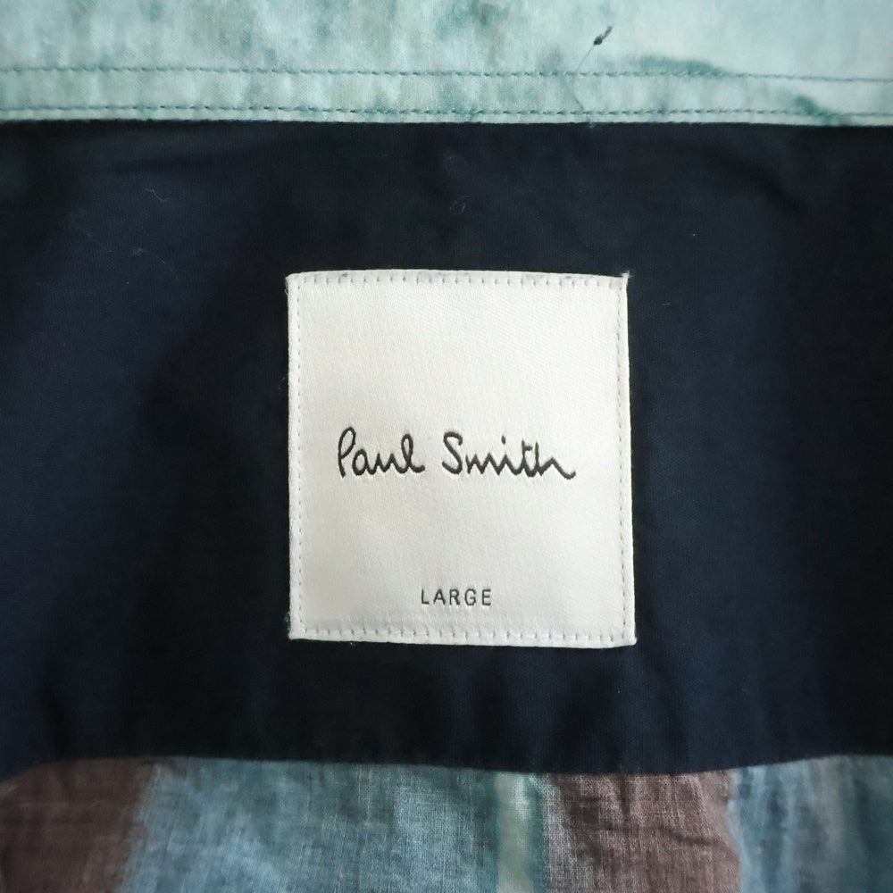 Paul Smith(ポールスミス) フォト総柄 コットン レギュラーカラー 長袖シャツ ブルー PF-CR-39163