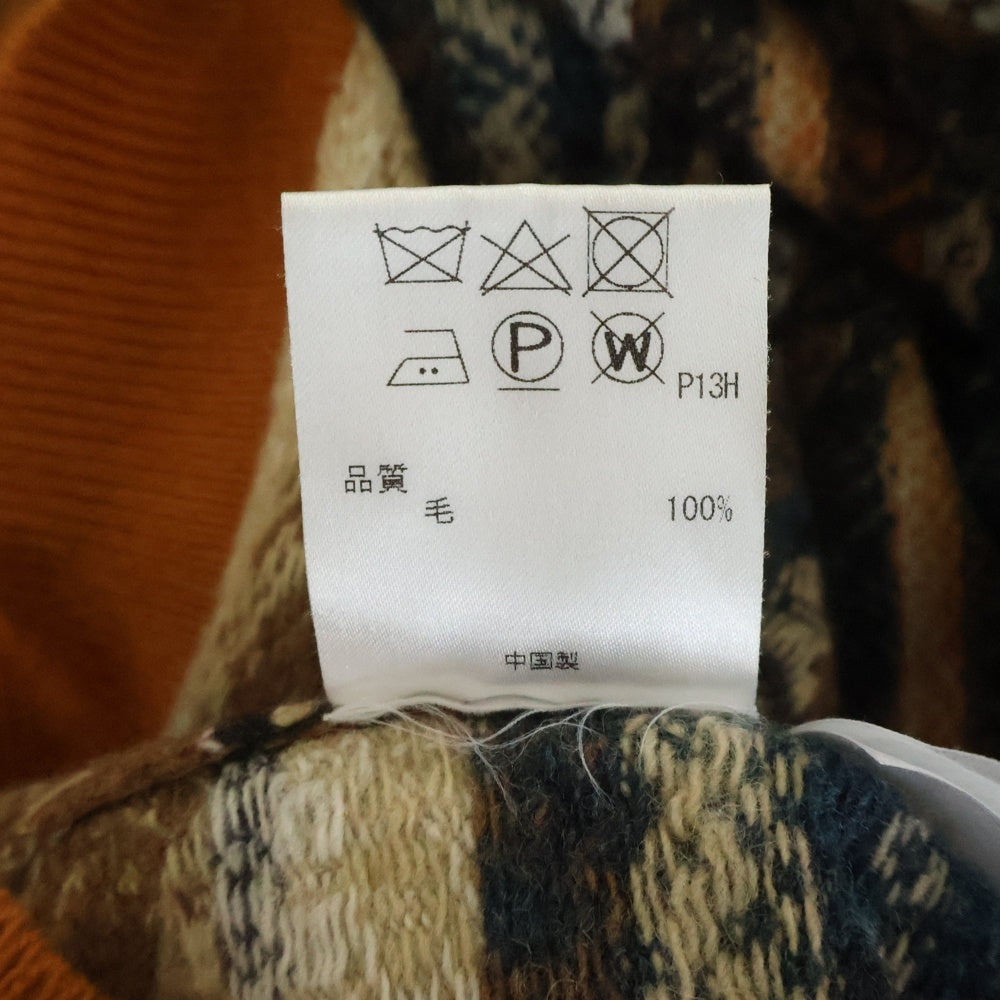Paul Smith(ポールスミス) 総柄 Vネック ニットセーター ブラウン