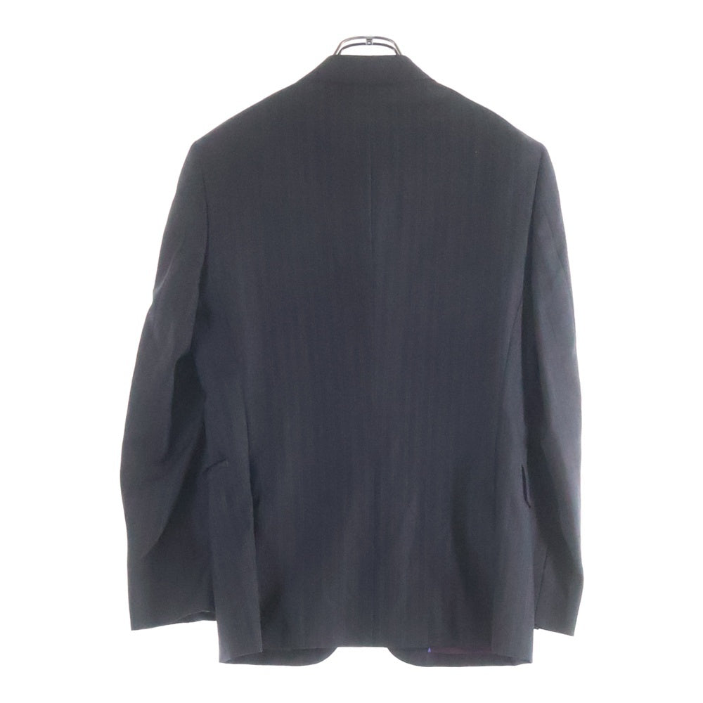 Paul Smith(ポールスミス) ×LORO PIANA ロロピアーナ ウール ストライプ 2Bシングルテーラードジャケット スラックスパンツ セットアップ ブラック PL-HK-65053