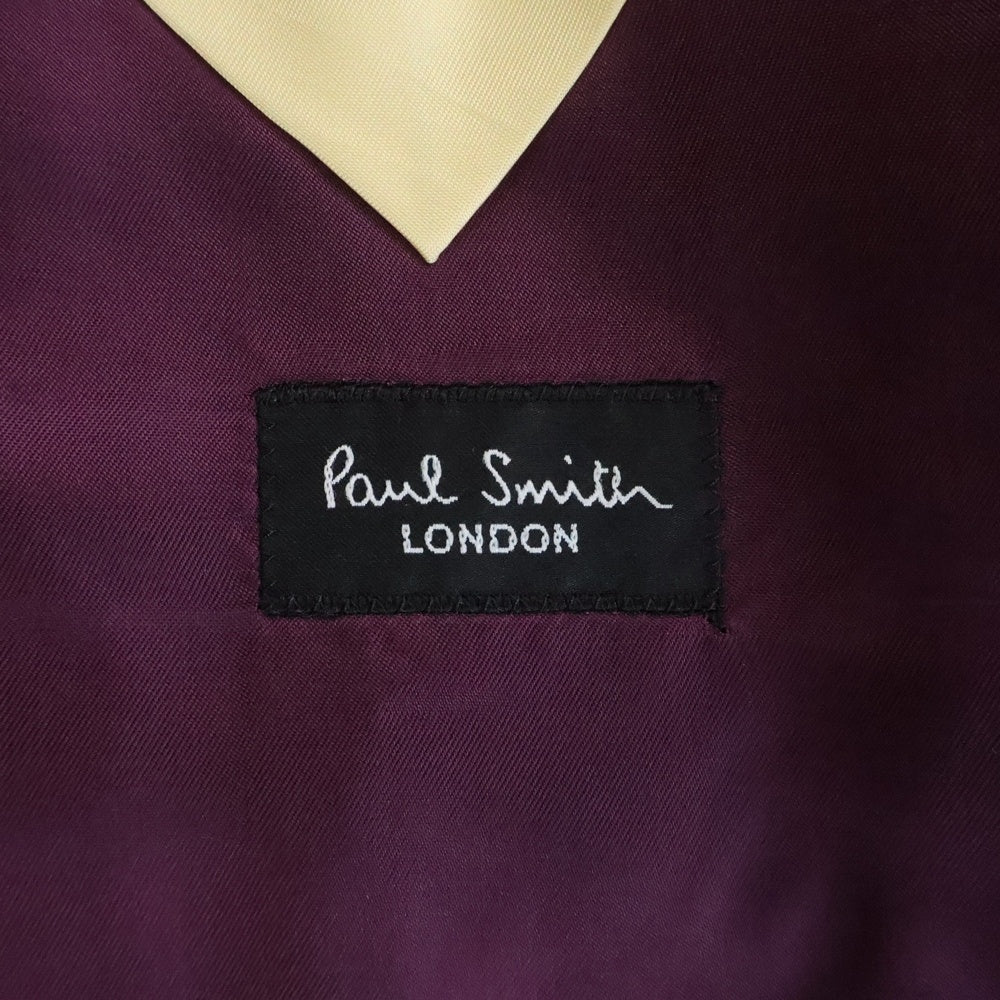 Paul Smith(ポールスミス) ×LORO PIANA ロロピアーナ ウール ストライプ 2Bシングルテーラードジャケット スラックスパンツ セットアップ ブラック PL-HK-65053