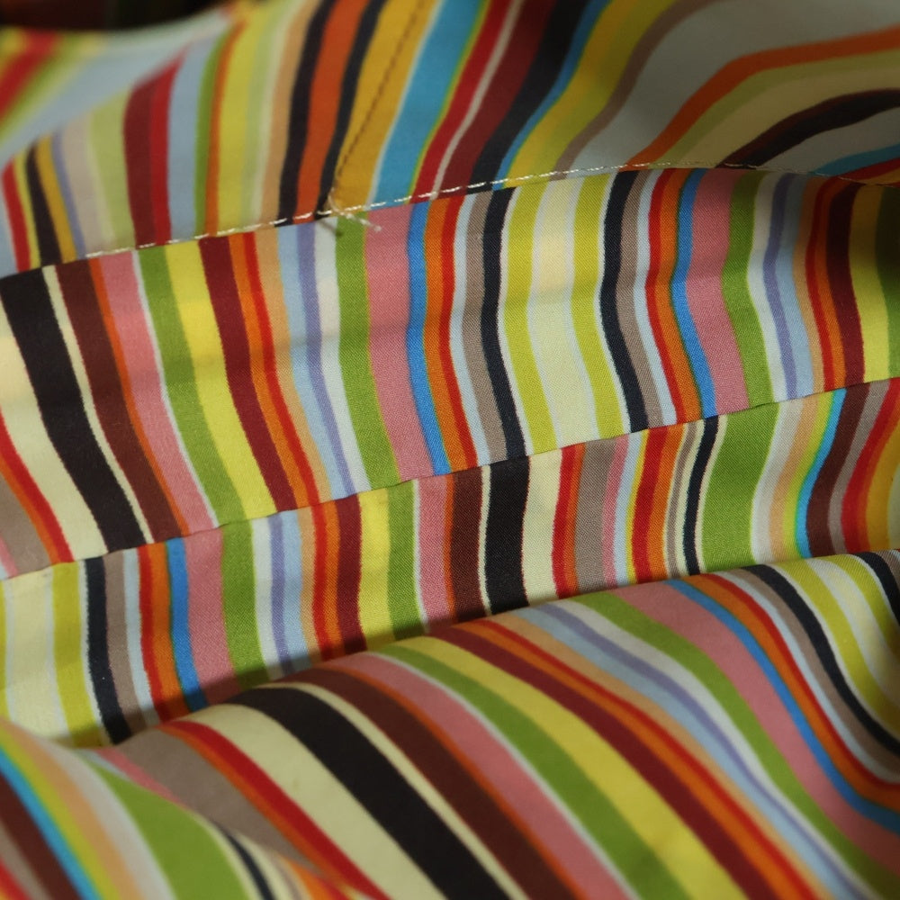 Paul Smith(ポールスミス) 裏地カラフルストライプ ハンド ミニトートバッグ ベージュ レディース