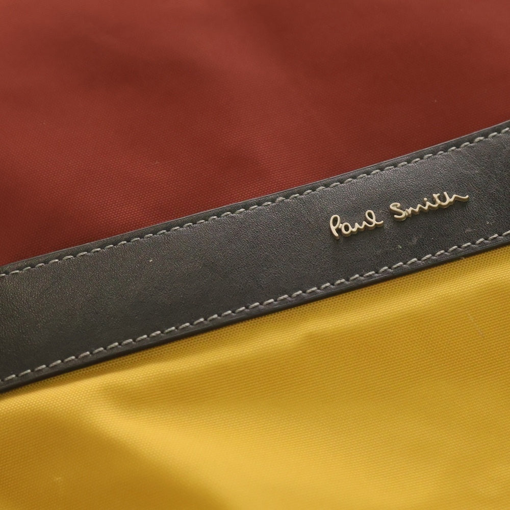 Paul Smith(ポールスミス) ナイロン バイカラー ラウンドジップリュックサック バッグ レッド