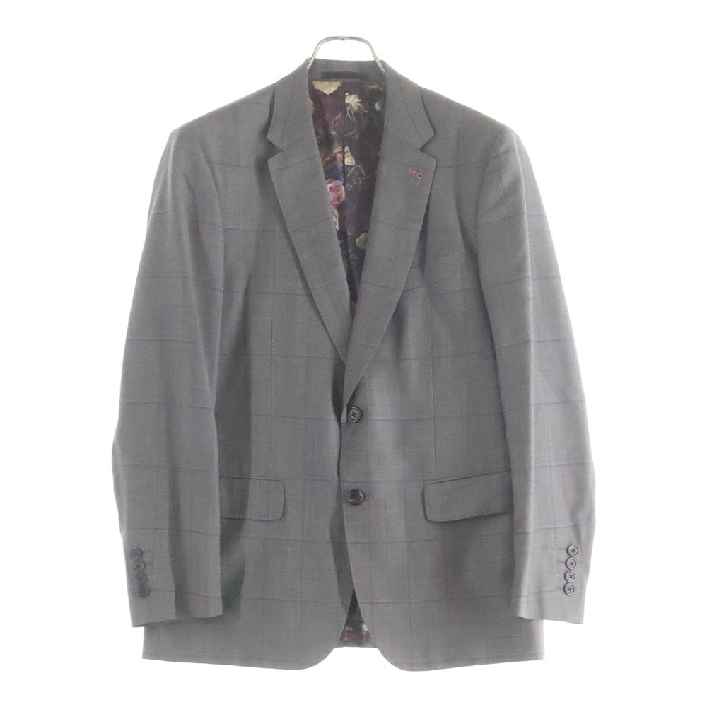 Paul Smith(ポールスミス) ×LANIFICIO F.LLI CERRUTI ラニフィチオチェルッティ 裏地花総柄 2Bシングルテーラードジャケット グレー PL-MX-75446