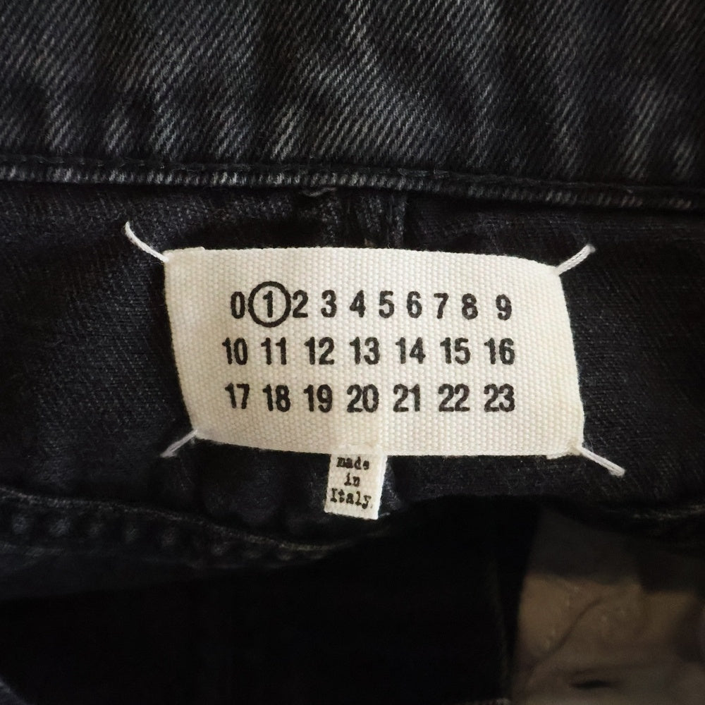 Maison Margiela(メゾンマルジェラ) 24AW スラッシュカットダメージ ジップフライ デニムパンツ ブラック レディース S51LA0051 S30743