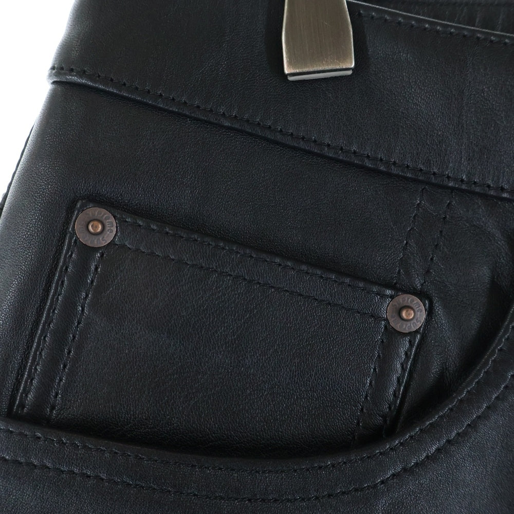 SUPREME(シュプリーム) 25SS Baggy Leather Short バギー レザー ハーフパンツ ショーツ ブラック