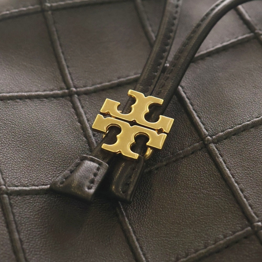 TORY BURCH(トリー バーチ) LARGE FLEMING SOFT BUCKET BAG ラージ フレミング ソフトレザー バケット 2WAY ショルダーバッグ ハンドバッグ ブラック 142565 レディース