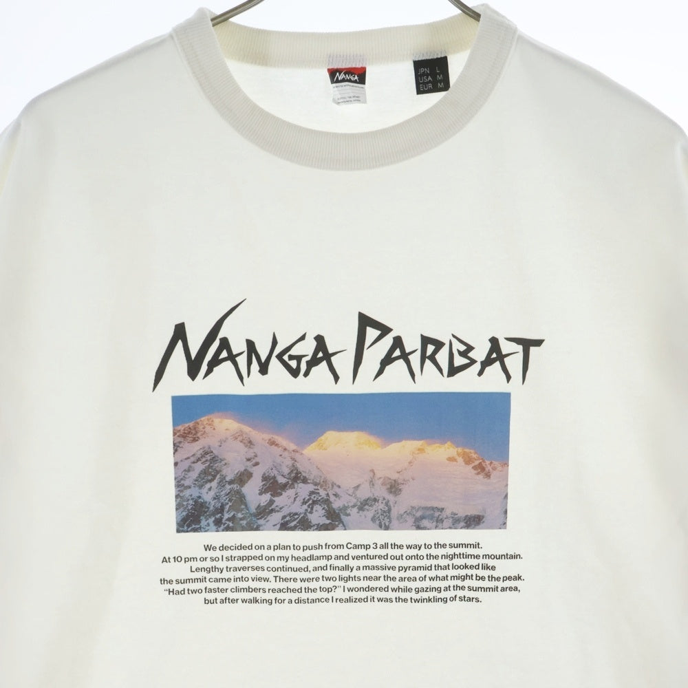 NANGA(ナンガ) ×NAOKI ISHIKAWA NANGA PARBATGARACIER L/S TEE 石川直樹 ナンガ・パルバット ロングスリーブTシャツ ホワイト C2421-1C101A
