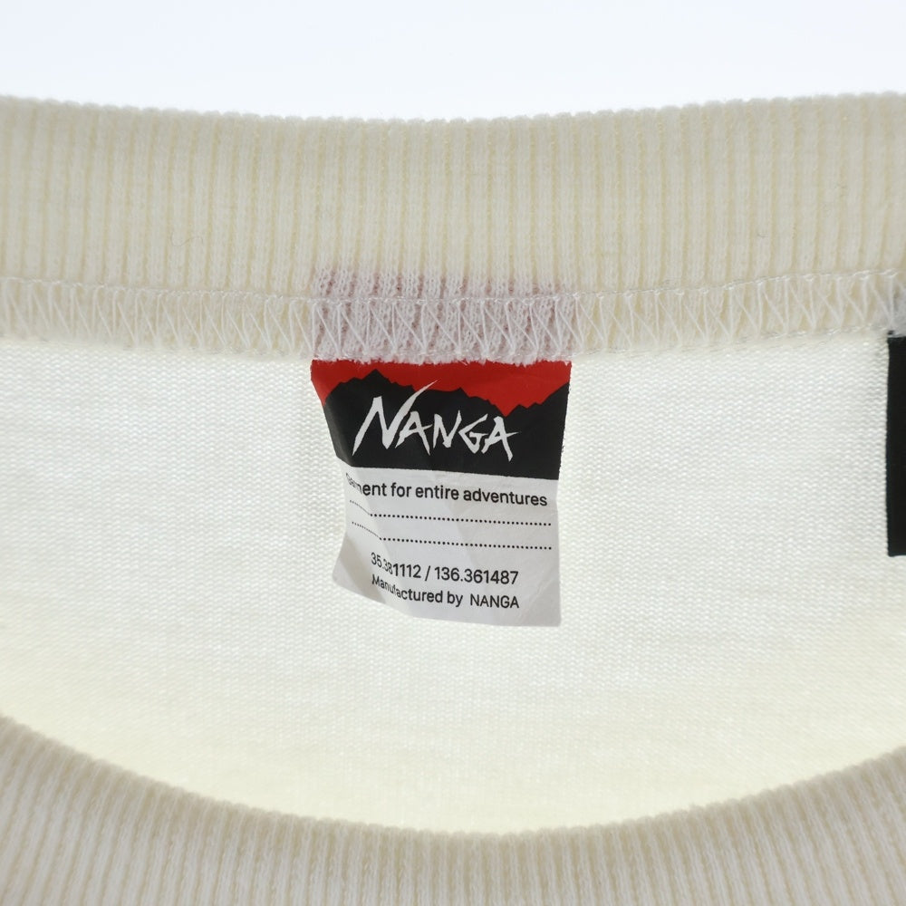 NANGA(ナンガ) ×NAOKI ISHIKAWA NANGA PARBATGARACIER L/S TEE 石川直樹 ナンガ・パルバット ロングスリーブTシャツ ホワイト C2421-1C101A