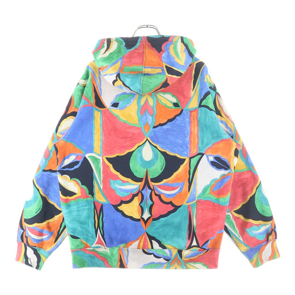 SUPREME(シュプリーム) 21SS ×Emilio Pucci Hooded Sweatshirt エミリオプッチ アート総柄プリント スウェット プルオーバーパーカー マルチカラー