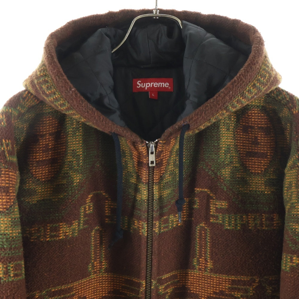 SUPREME(シュプリーム) 22AW Woven Hooded Jacket Rust ウーブン ジップアップ フーデッドジャケット ブラウン