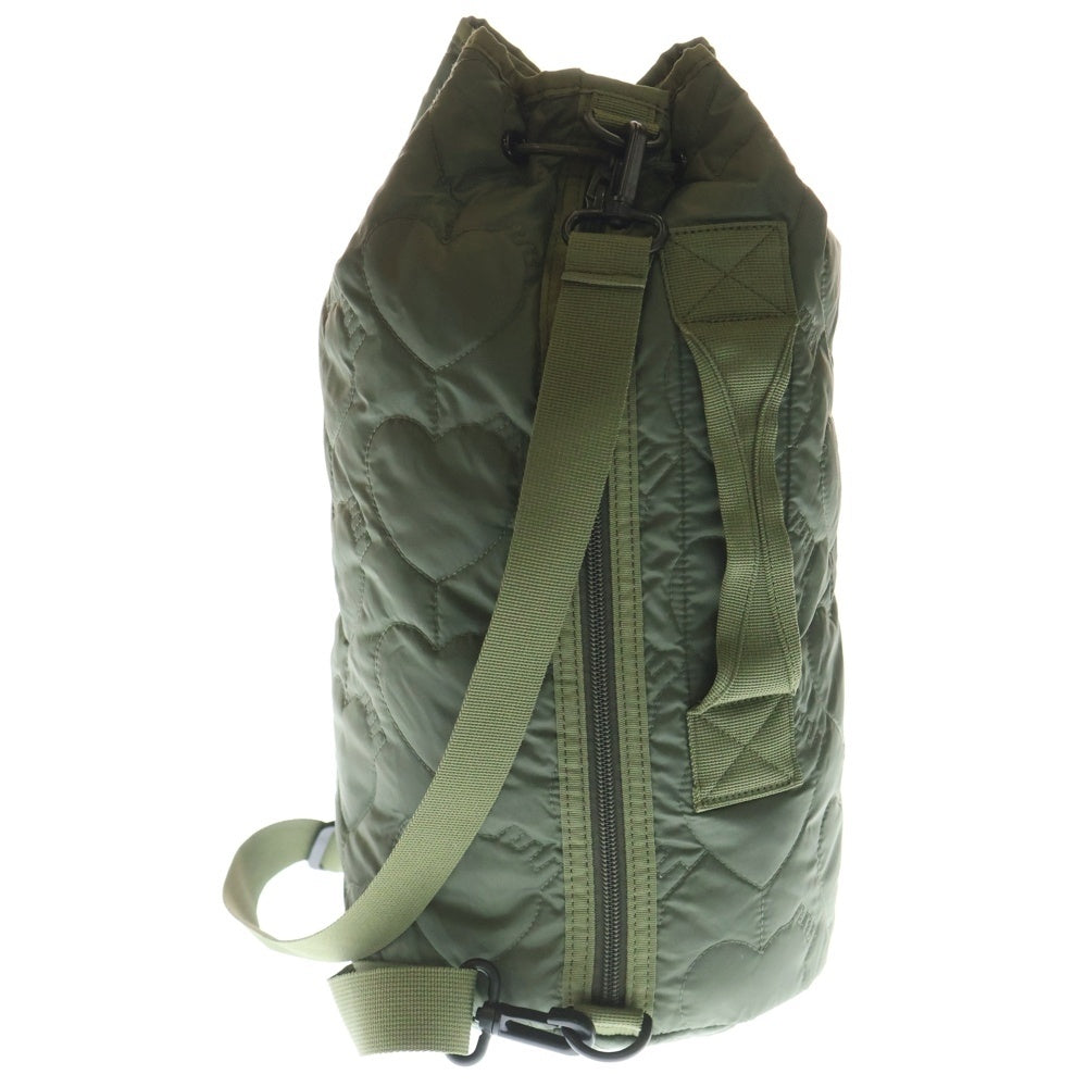 HUMAN MADE(ヒューマンメイド) HEART QUILTING BONSACK ハートキルティング ロゴパッチ付き ボンサック バック カーキー レディース