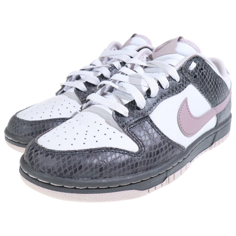 NIKE(ナイキ) DUNK LOW SE SNAKESKIN ダンク ロー スネークスキン ローカットスニーカー レディース ホワイト/チャコールグレー US6/24cm HV6932-299