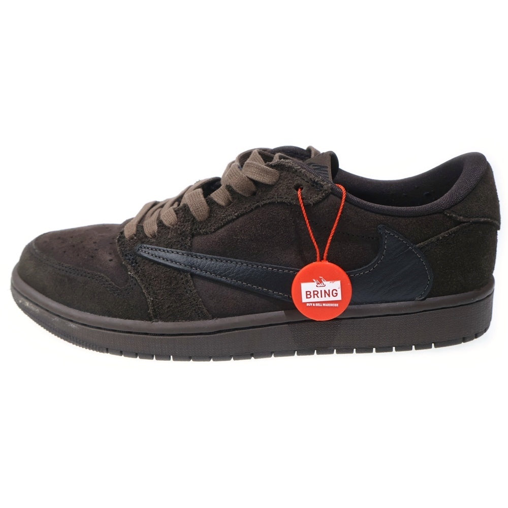 NIKE(ナイキ) ×TRAVIS SCOTT AIR JORDAN 1 LOW OG SP VELVET BROWN トラヴィススコット エアジョーダン 1 ベルベットブラウン ローカットスニーカー US9/27cm DM7866-202