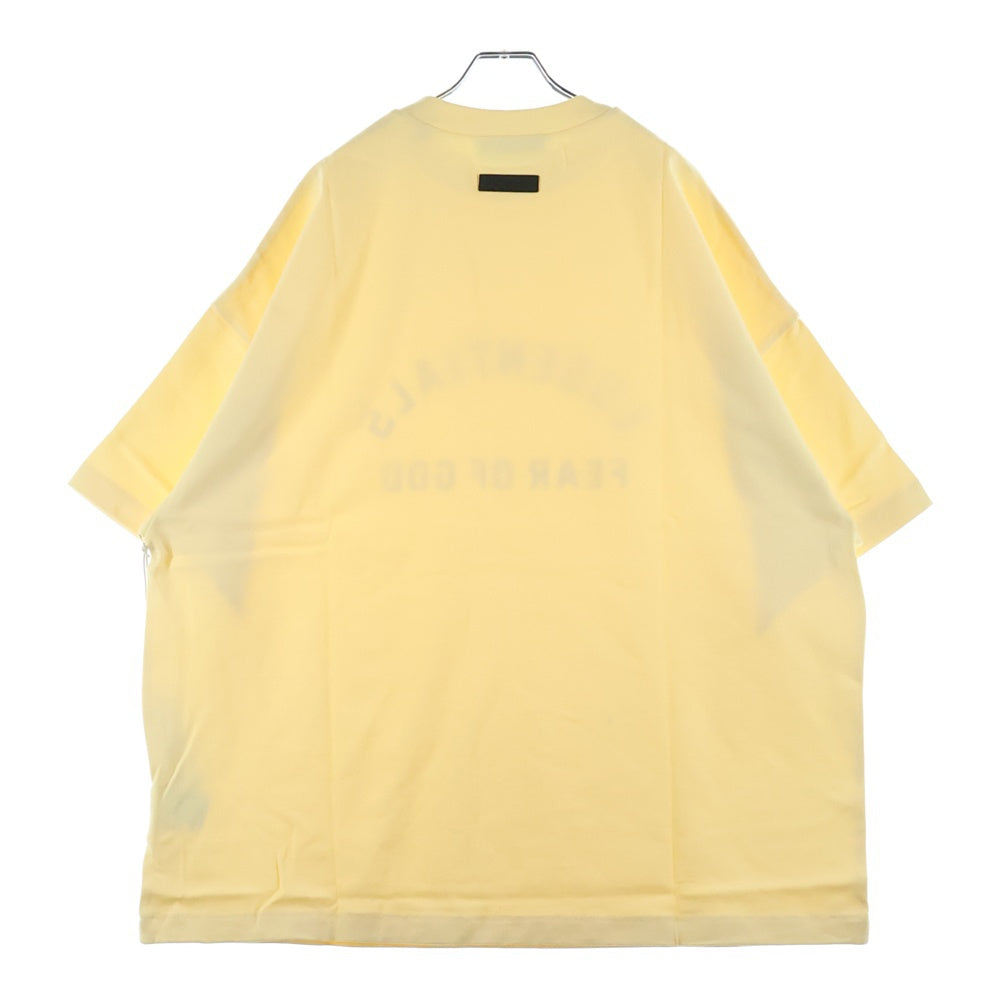 FEAR OF GOD ESSENTIALS(フィアオブゴッド エッセンシャルズ) CREWNECK T-SHIRT フロントエンブロイダリー クルーネック半袖カットソーTシャツ イエロー 125SP24200