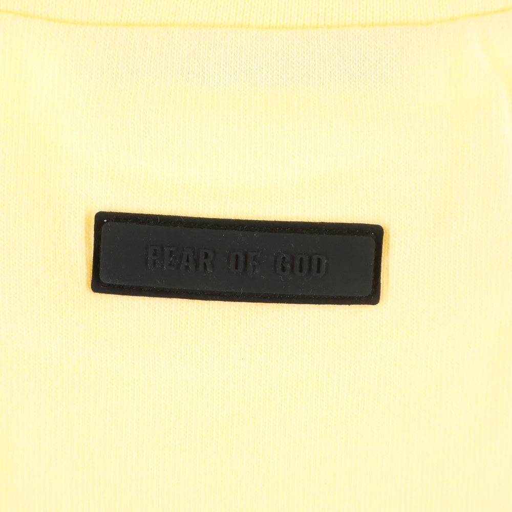 FEAR OF GOD ESSENTIALS(フィアオブゴッド エッセンシャルズ) CREWNECK T-SHIRT フロントエンブロイダリー クルーネック半袖カットソーTシャツ イエロー 125SP24200