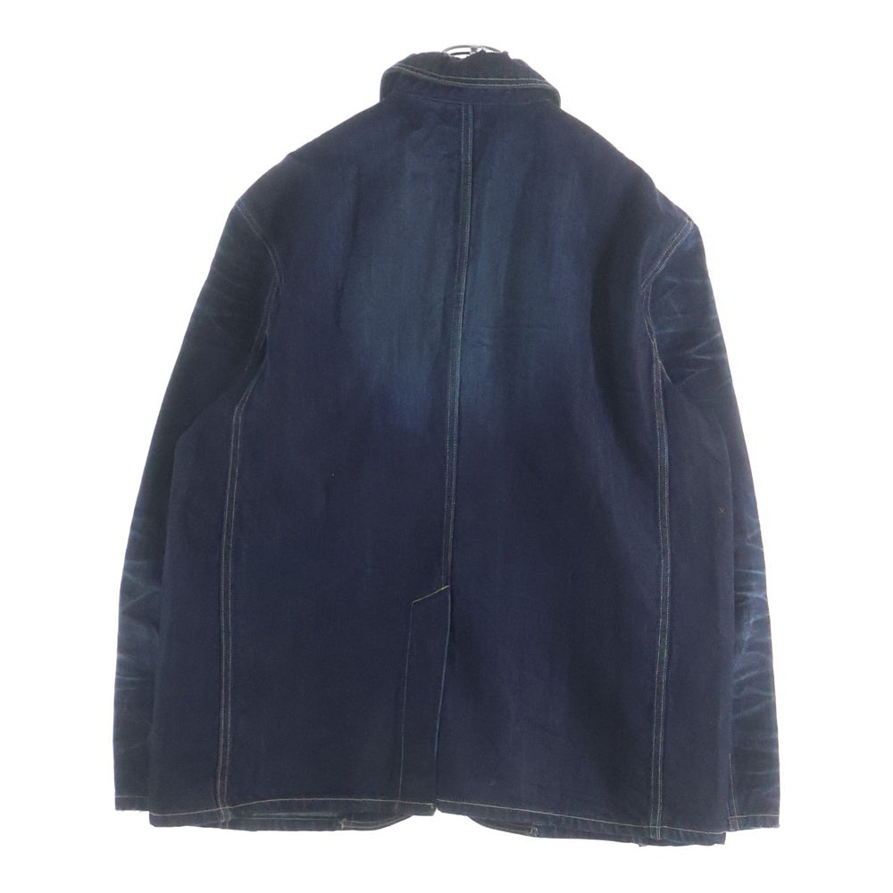 THUG CLUB(サグクラブ) ×DICKIES DENIM BLAZER ×ディッキーズ ボタンアップ デニムブレザー ブルー TC24DK0101-BLU