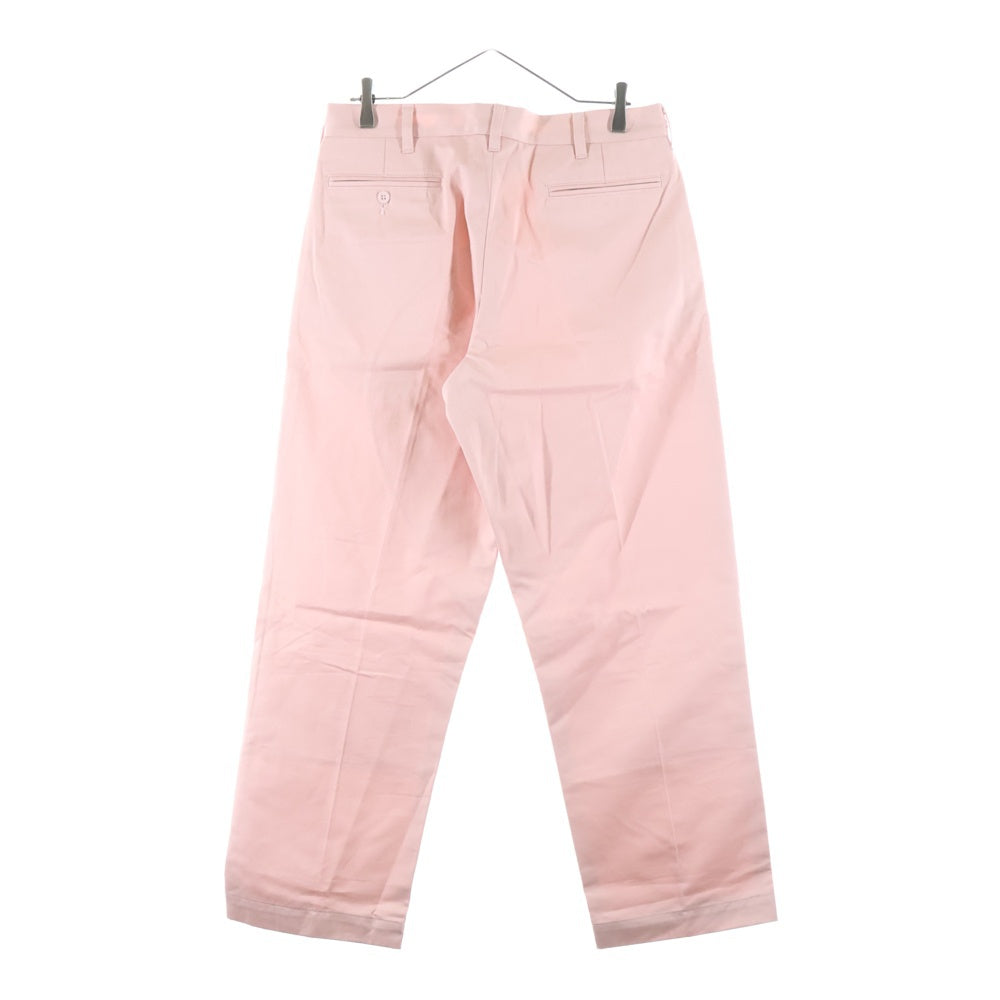SAINT MICHAEL(セントマイケル) 24SS ジップフライ チノワイドパンツ ピンク SM-YS8-0000-050